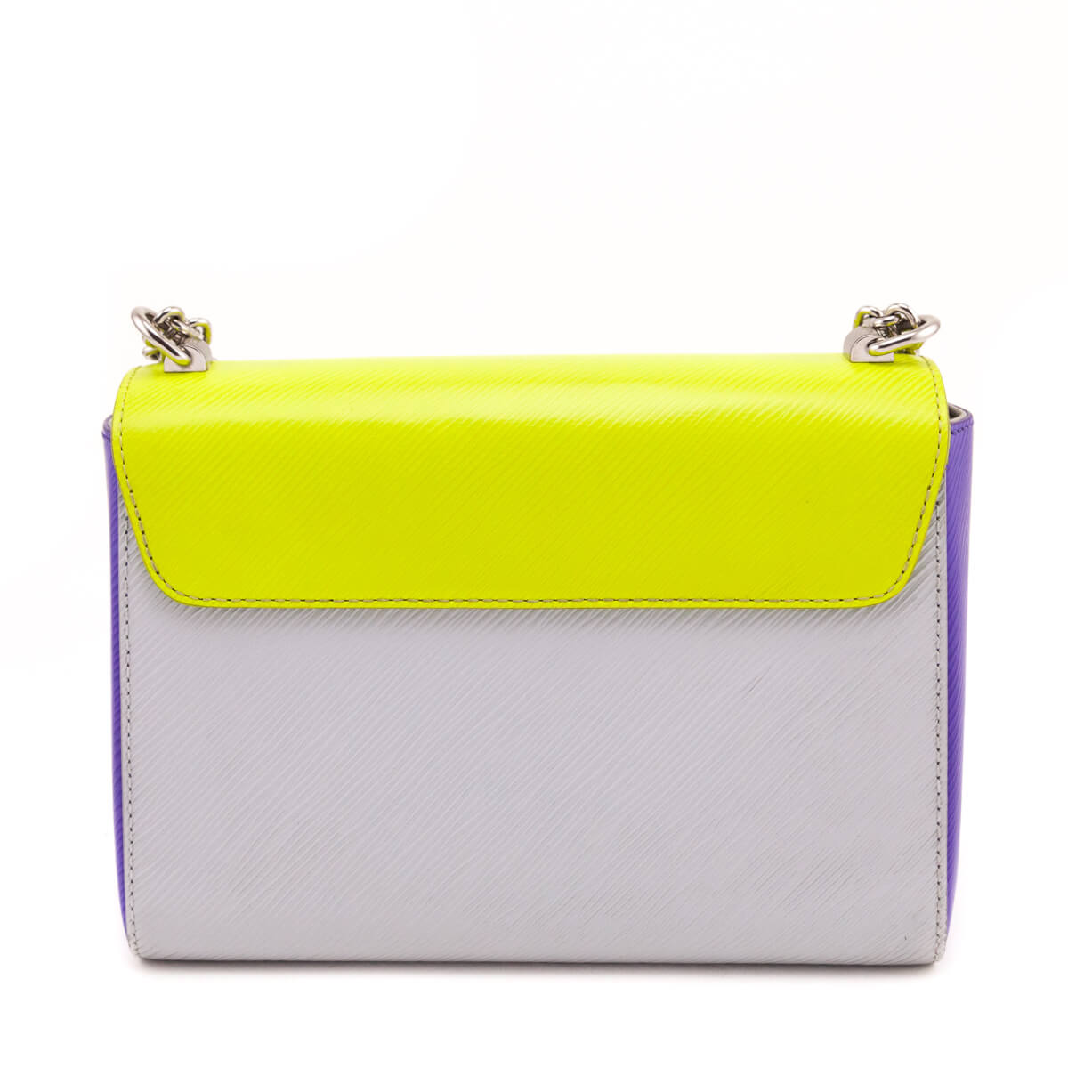 Louis Vuitton Yellow Grey Purple Epi Twist Shoulder Bag MM