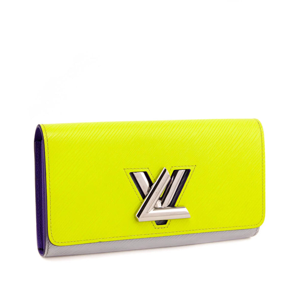 Louis Vuitton Yellow Purple Epi Twist Wallet