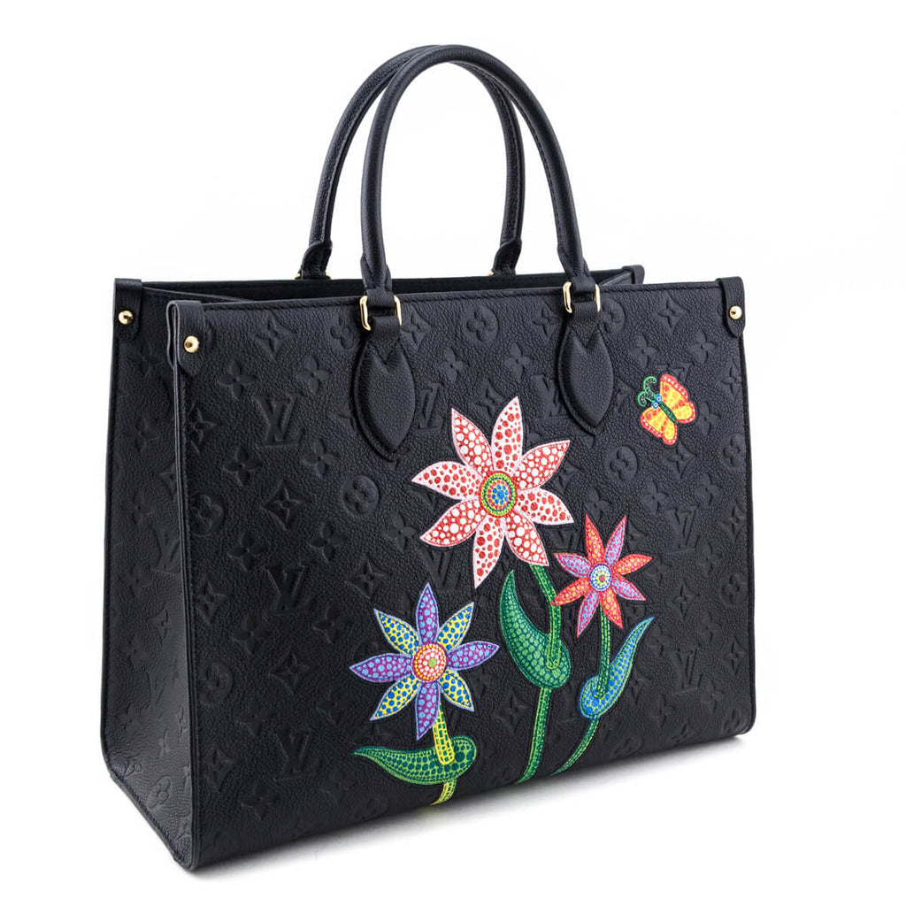 Louis Vuitton x Yayoi Kusama Black Monogram Empreinte Flowers OnTheGo MM