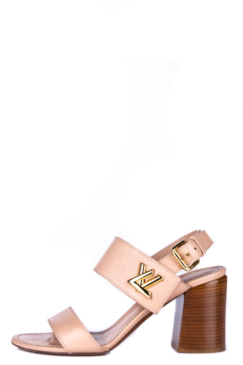 Louis Vuitton Beige Leather Horizon Sandals Size 9 | EU 39