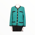Chanel vintage black and green suit jacket - M