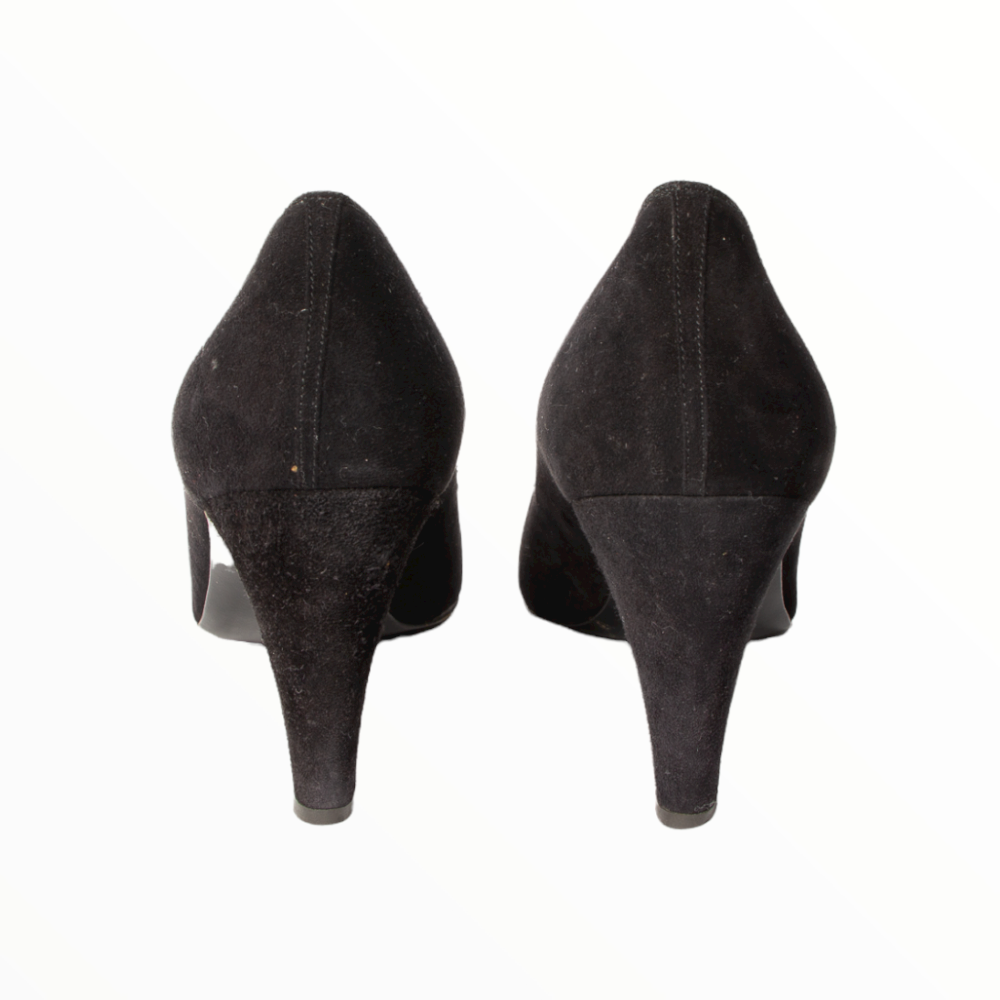 Celine vintage black suede pumps - 37.5 - 1990s
