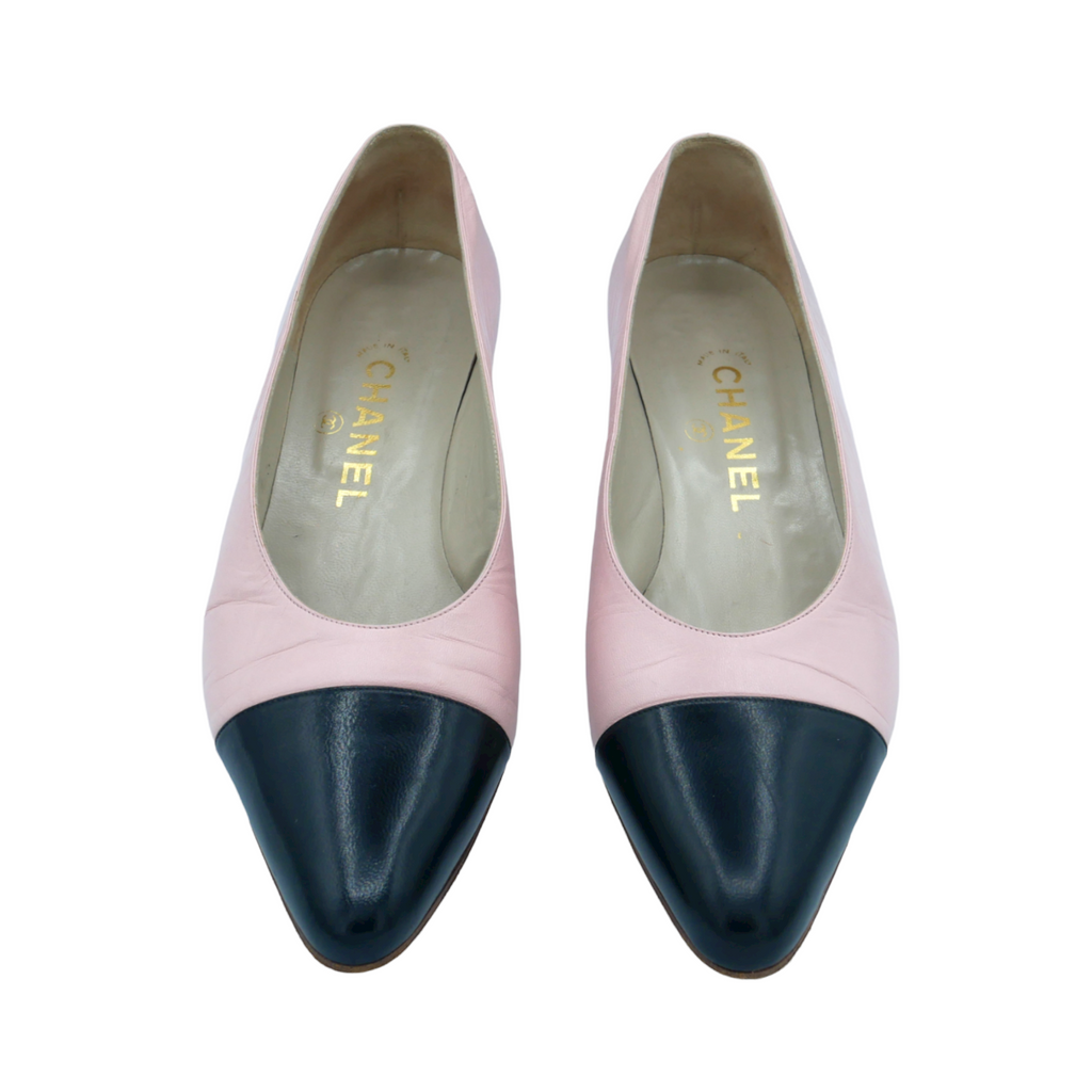 Chanel pink two-tone vintage ballerinas - 36.5 - 1990s