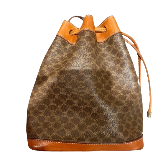 Celine vintage Triomphe canvas bucket bag - 1980s