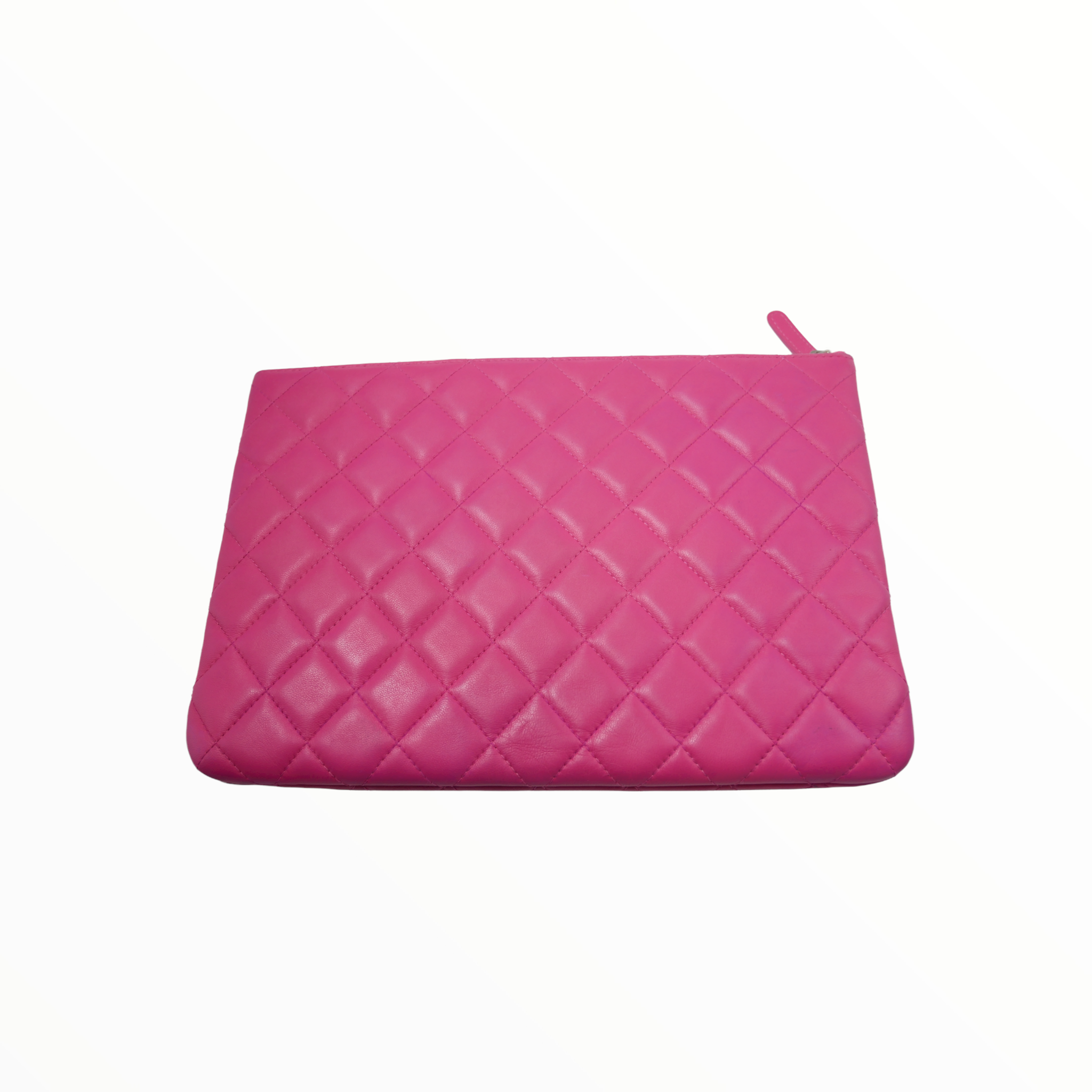 Chanel pink quilted clutch - 2015