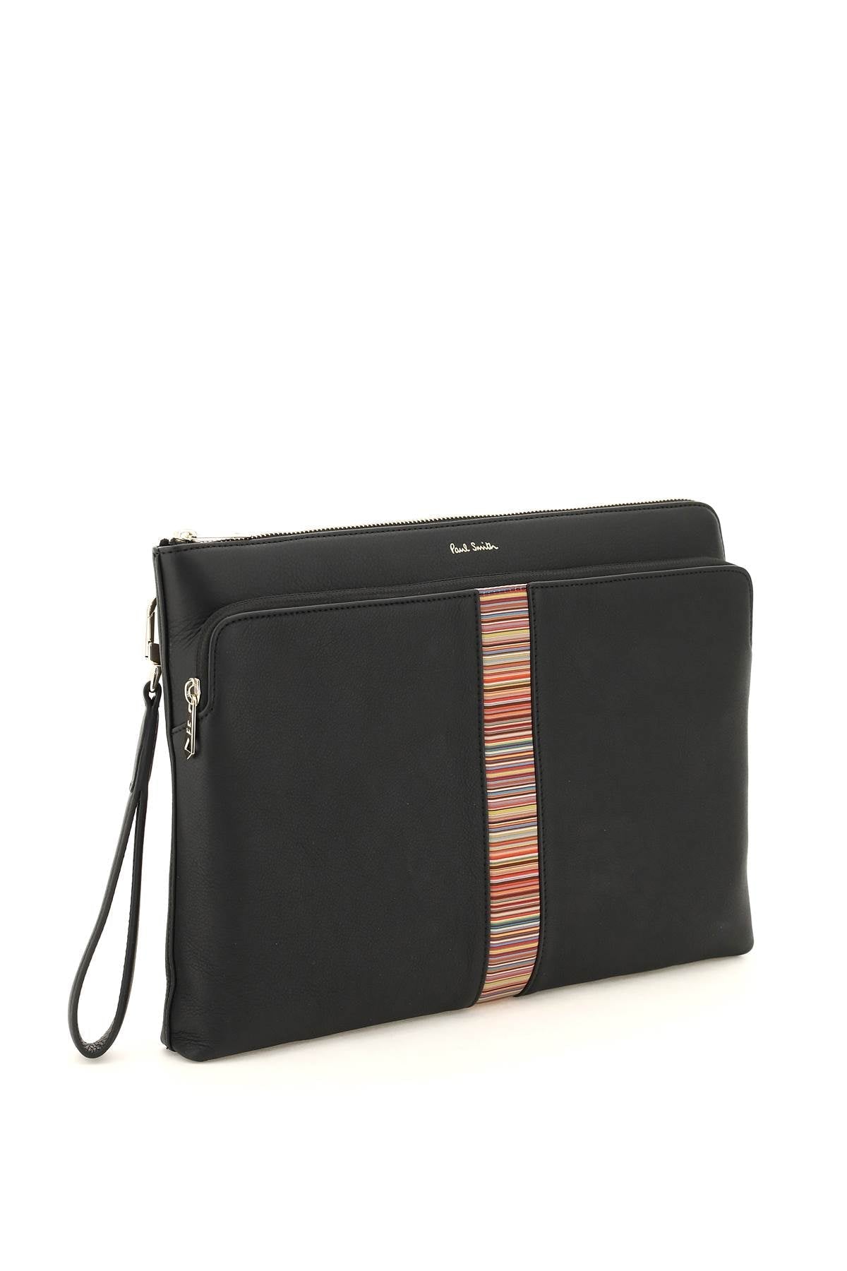 Paul Smith Signture Stripe Leather Pouch Men