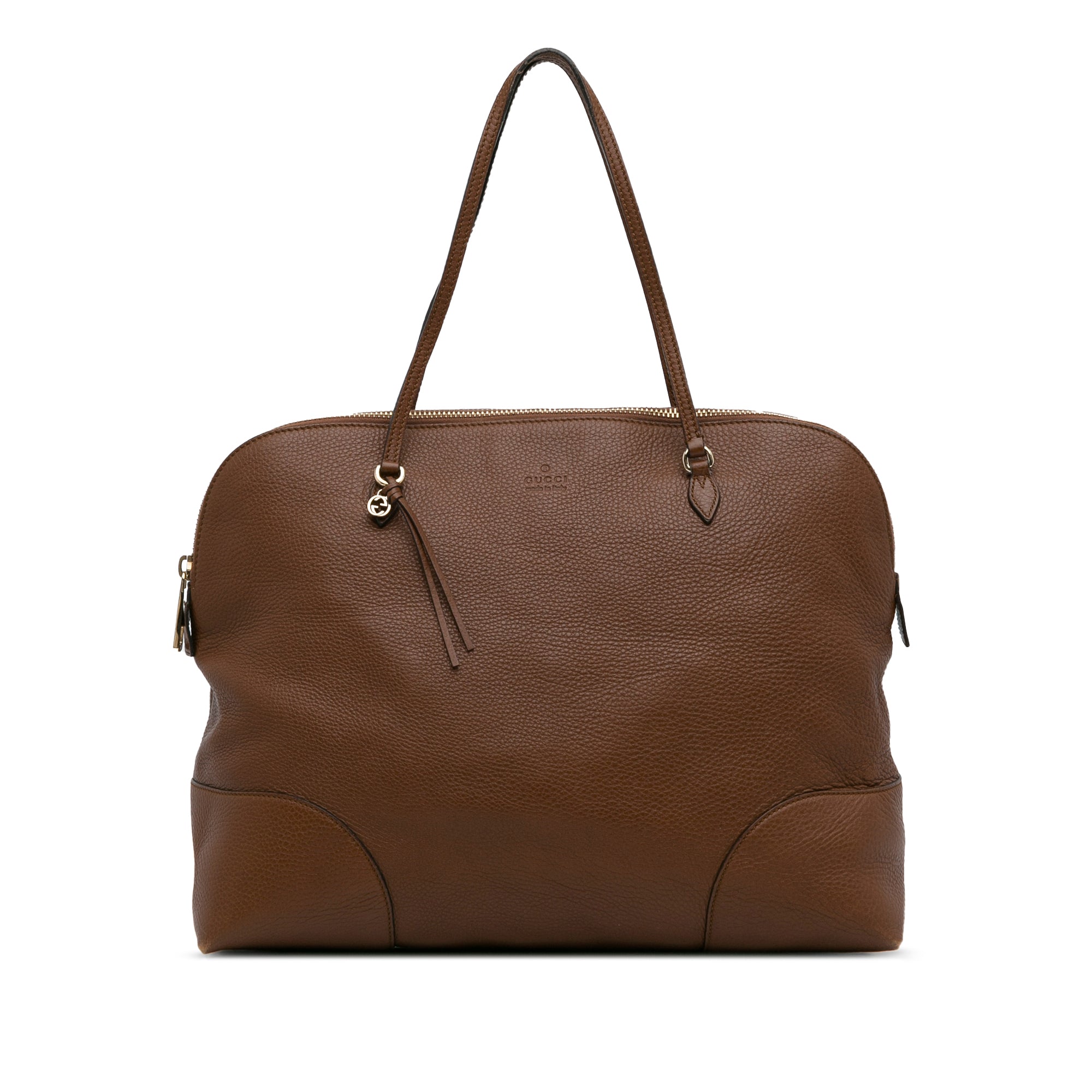 Brown Gucci Leather Bree Tote Bag