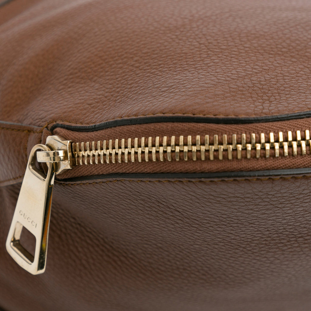 Brown Gucci Leather Bree Tote Bag