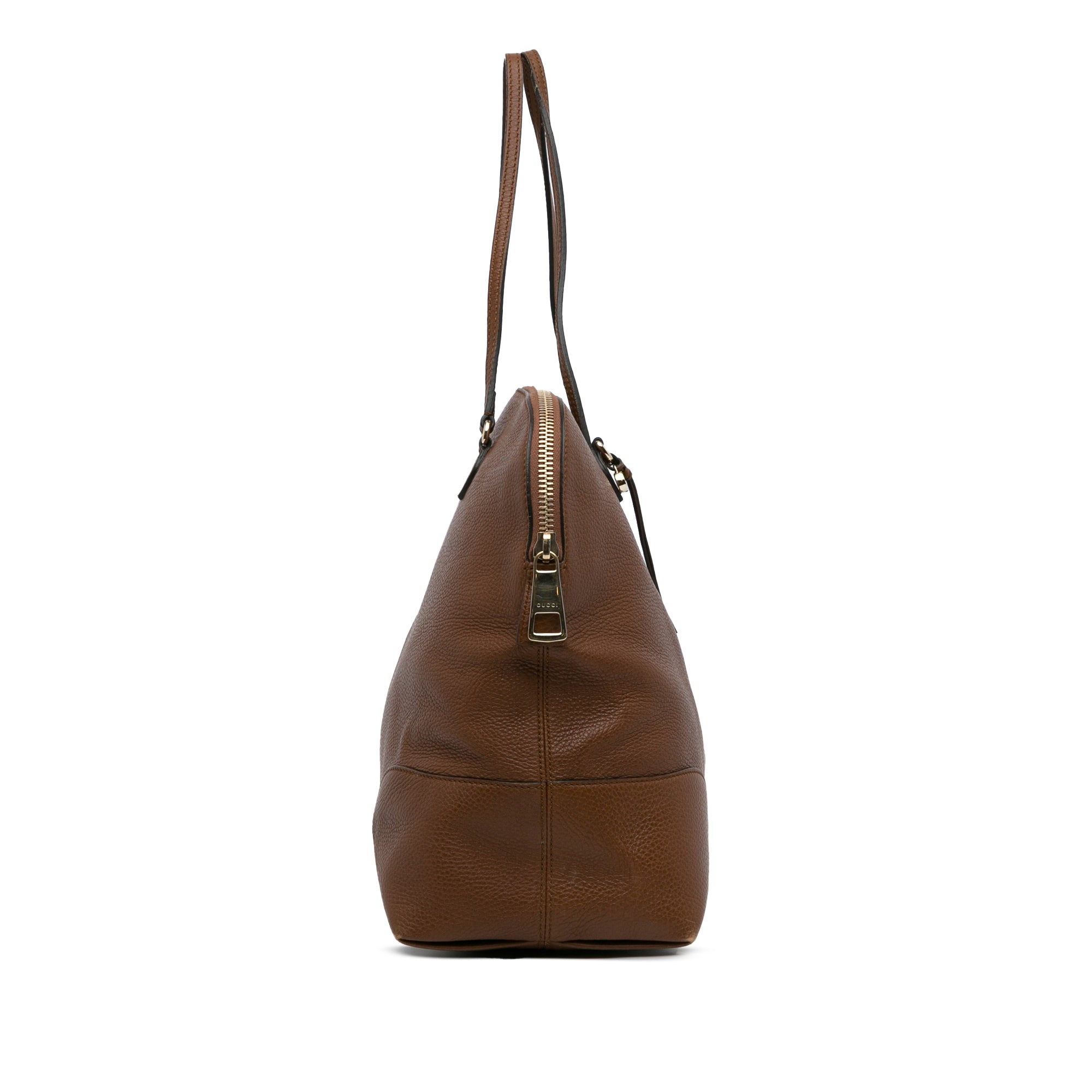 Brown Gucci Leather Bree Tote Bag