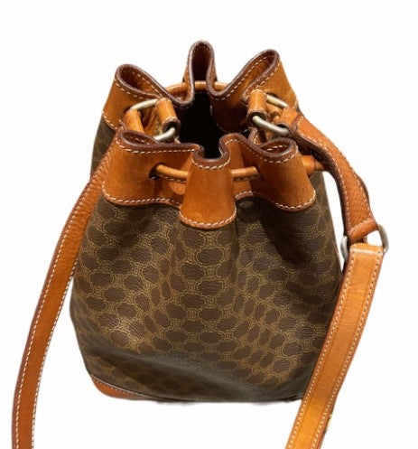 Celine vintage Triomphe canvas bucket bag - 1980s