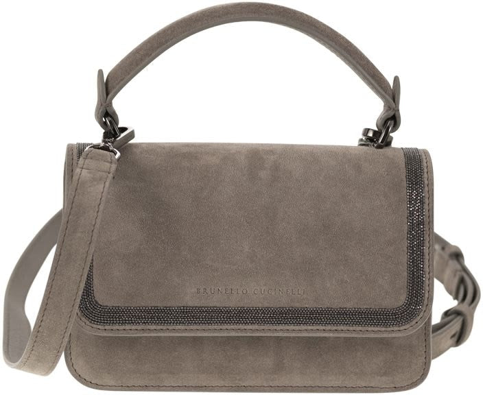 SUEDE BAG WITH PRECIOUS CONTOUR