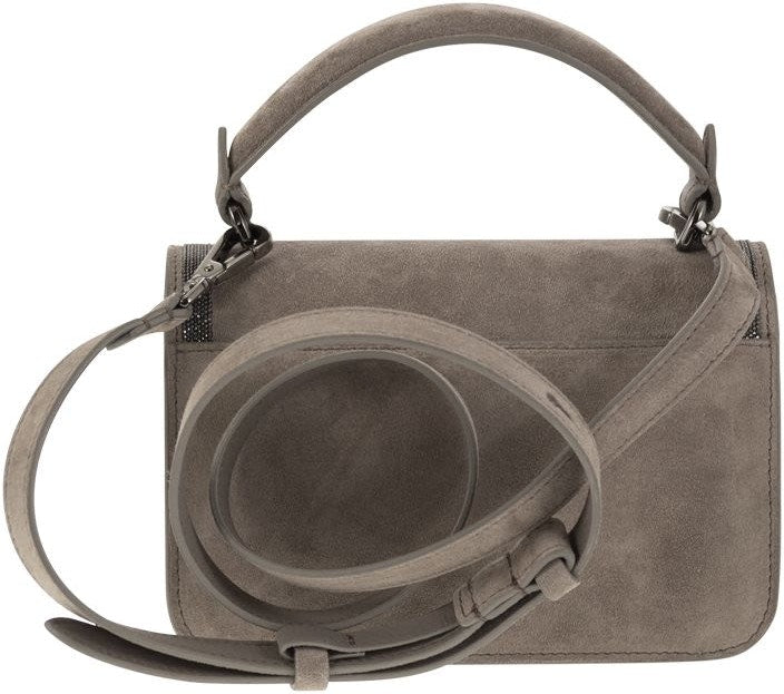 SUEDE BAG WITH PRECIOUS CONTOUR