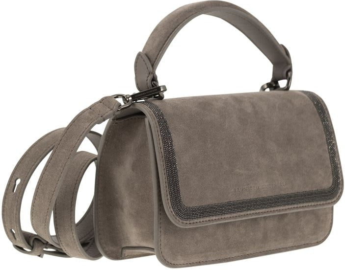 SUEDE BAG WITH PRECIOUS CONTOUR