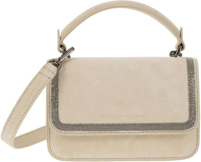 SUEDE BAG WITH PRECIOUS CONTOUR
