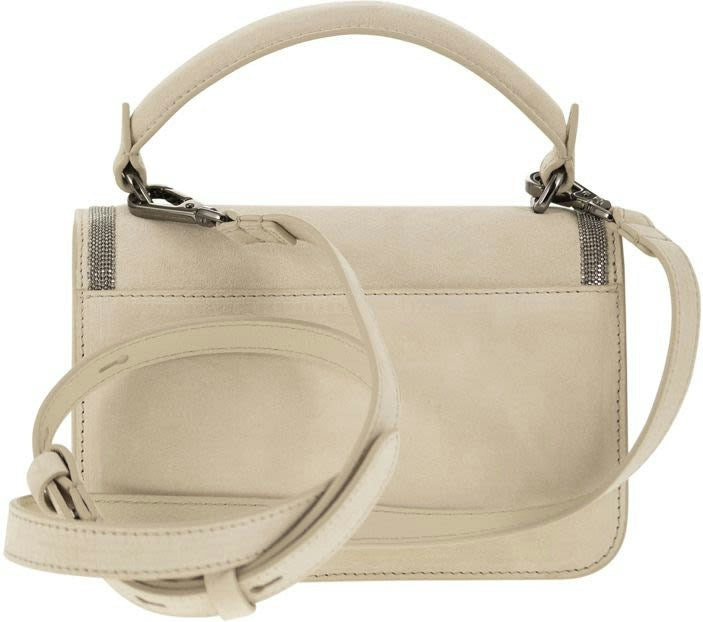 SUEDE BAG WITH PRECIOUS CONTOUR