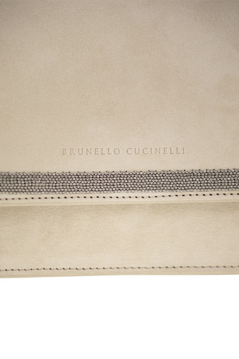 SUEDE BAG WITH PRECIOUS CONTOUR