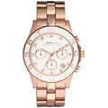 Ladies / Womens Blade Rose Gold Stainless Steel Chronograph Marc Jacobs Designer Watch MBM3082