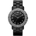 Ladies / Womens Marci Crystal Black Stainless Steel Marc Jacobs Designer Watch MBM3193