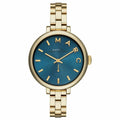 Ladies / Womens Sally Blue Dial Gold-Tone Marc Jacobs Designer Watch MBM3366