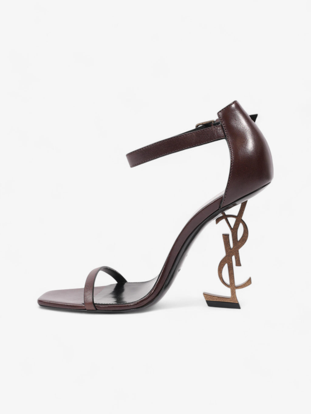 Saint Laurent Opyum 110mm Brown / Gold Leather EU 38 UK 5