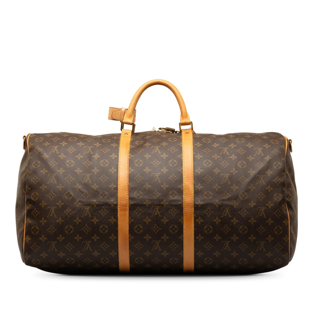 Brown Louis Vuitton Monogram Keepall Bandouliere 60 Travel Bag