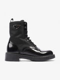 Prada Brushed-leather and Re-Nylon Boots Black Re Nylon EU 38 UK 5