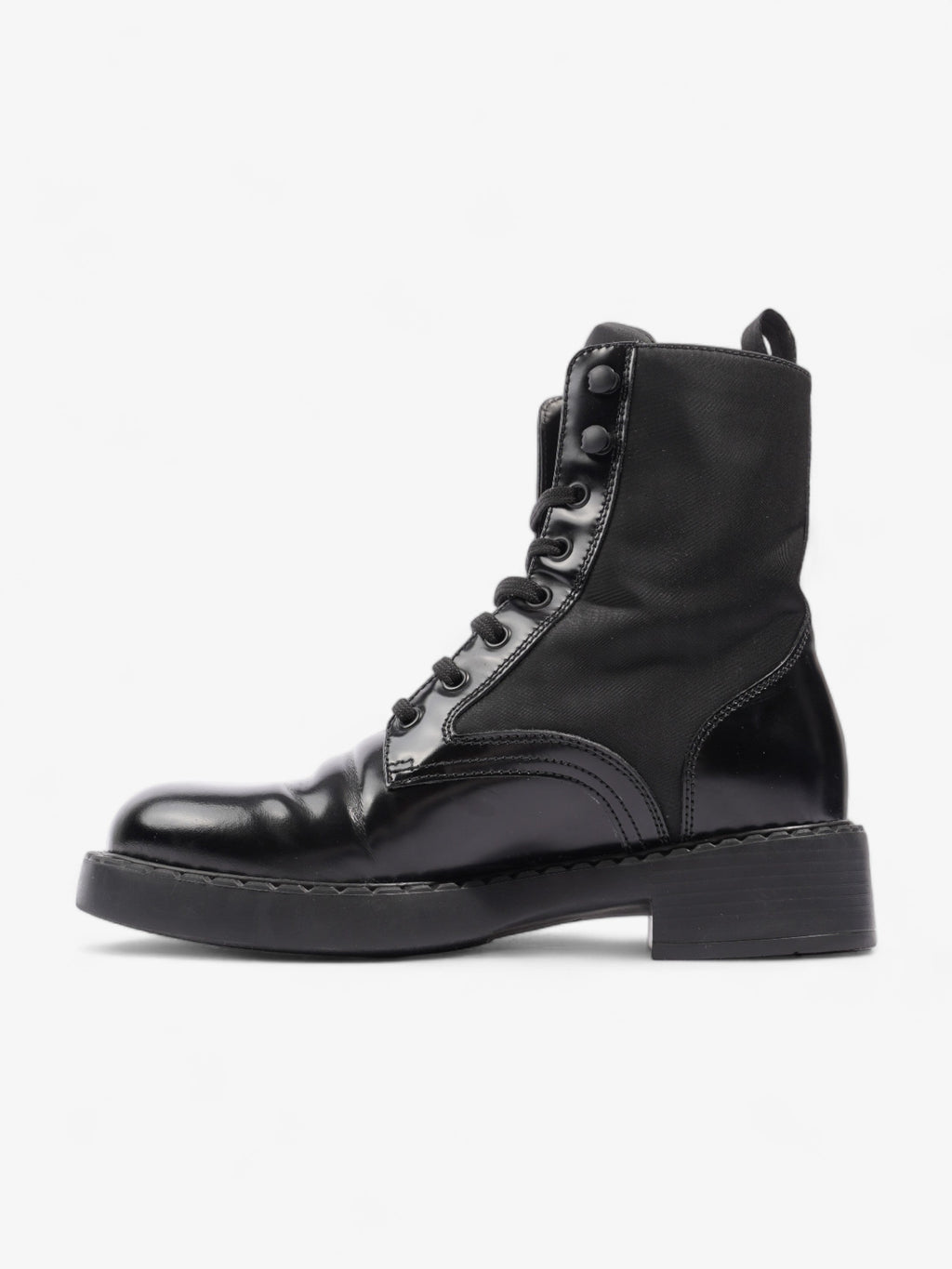 Prada Brushed-leather and Re-Nylon Boots Black Re Nylon EU 38 UK 5