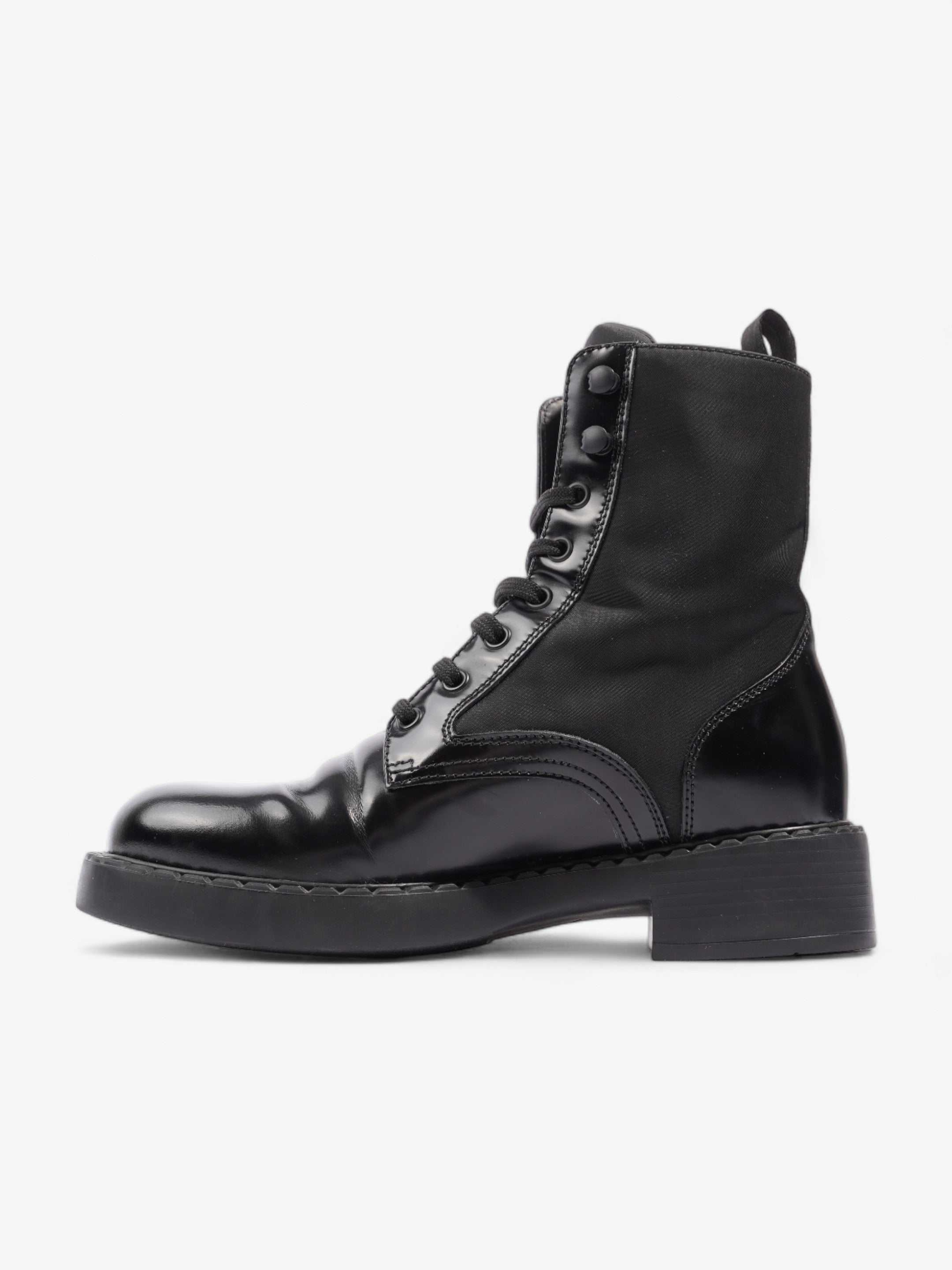 Prada Brushed-leather and Re-Nylon Boots Black Re Nylon EU 38 UK 5
