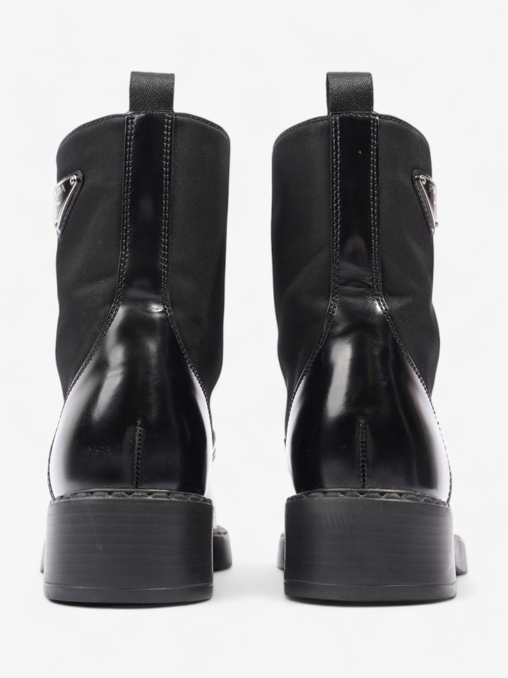 Prada Brushed-leather and Re-Nylon Boots Black Re Nylon EU 38 UK 5