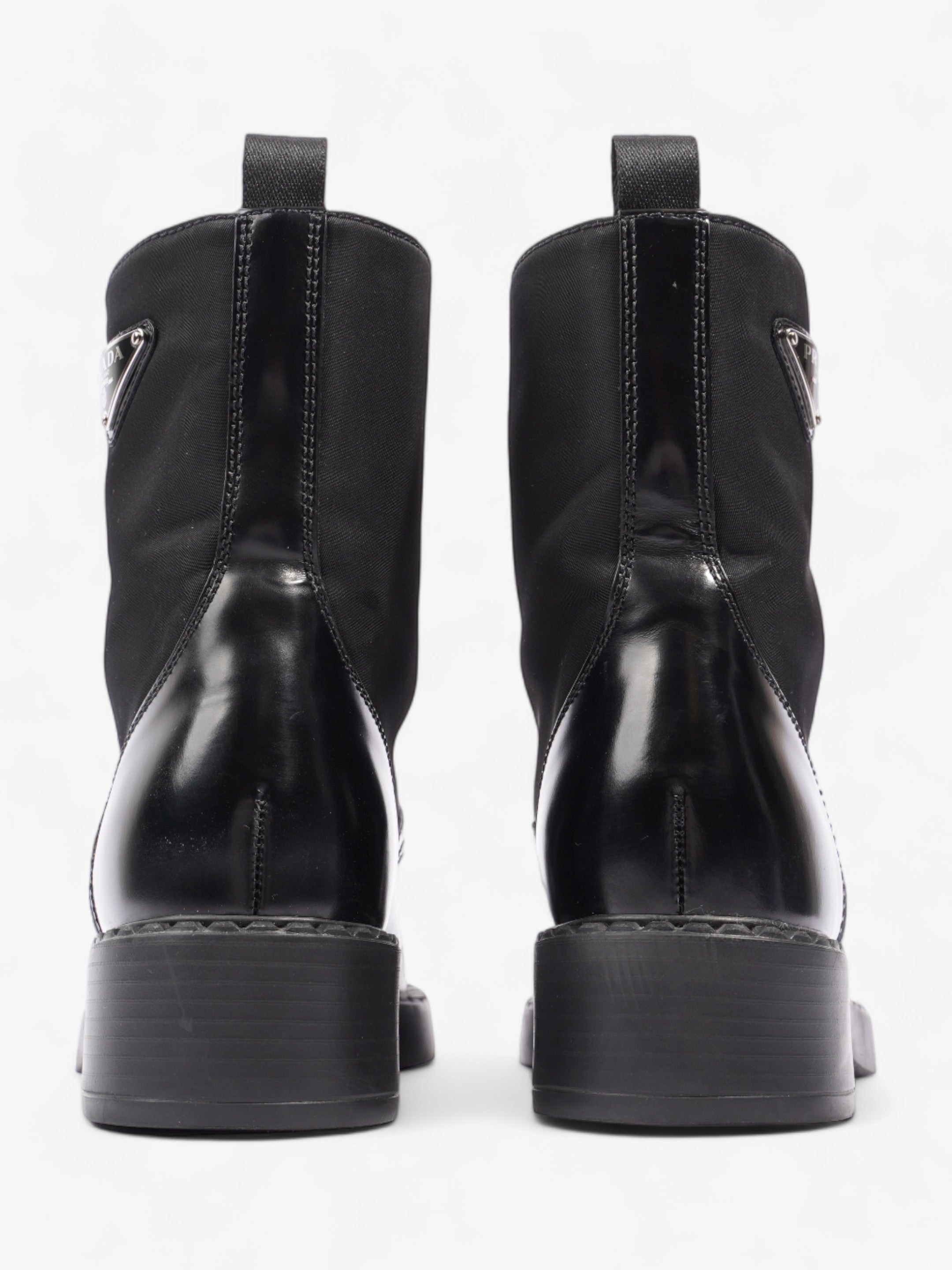 Prada Brushed-leather and Re-Nylon Boots Black Re Nylon EU 38 UK 5