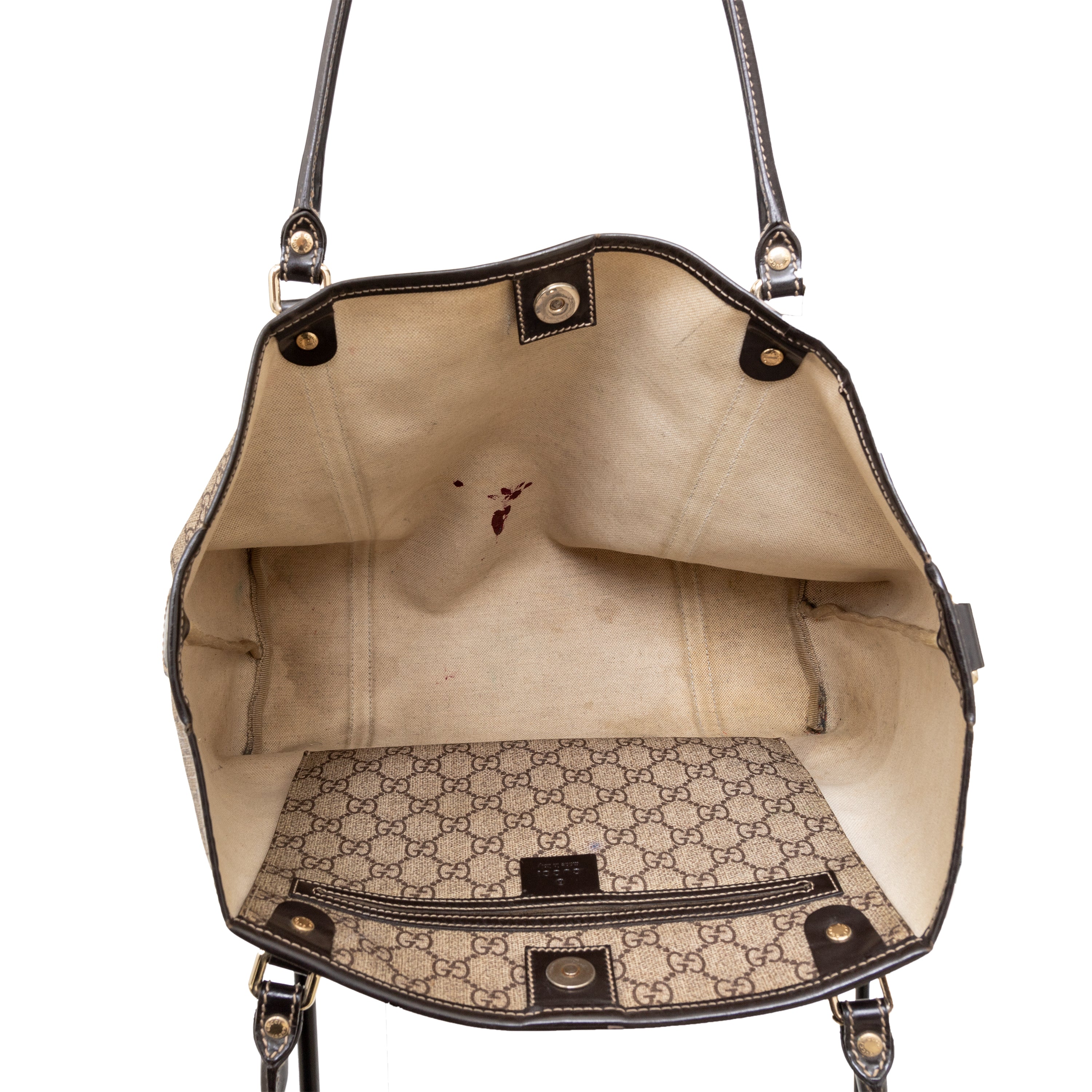 Gucci Monogram Canvas Tattoo Heart Tote Bag - '10s