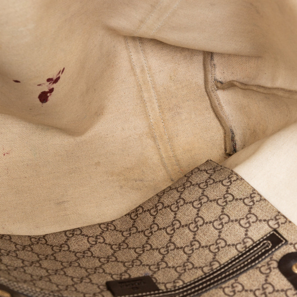 Gucci Monogram Canvas Tattoo Heart Tote Bag - '10s