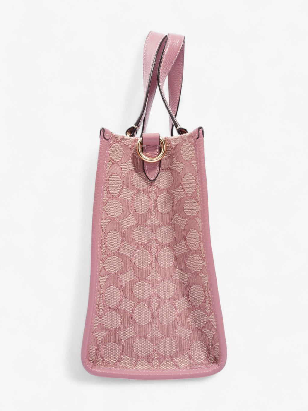 Coach Dempsey Tote Pink / Beige Cotton