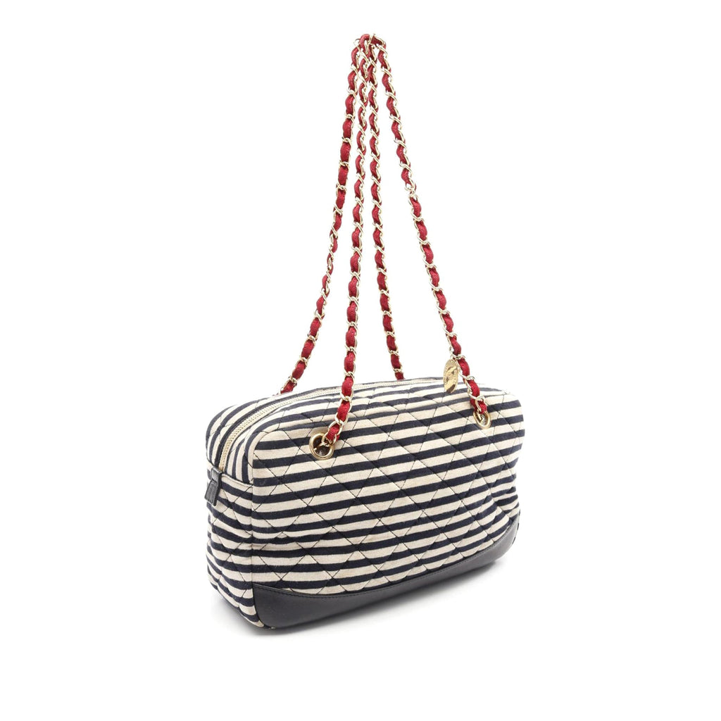 Chanel Quilted Jersey And Lambskin Coco Sailor Camera Bag