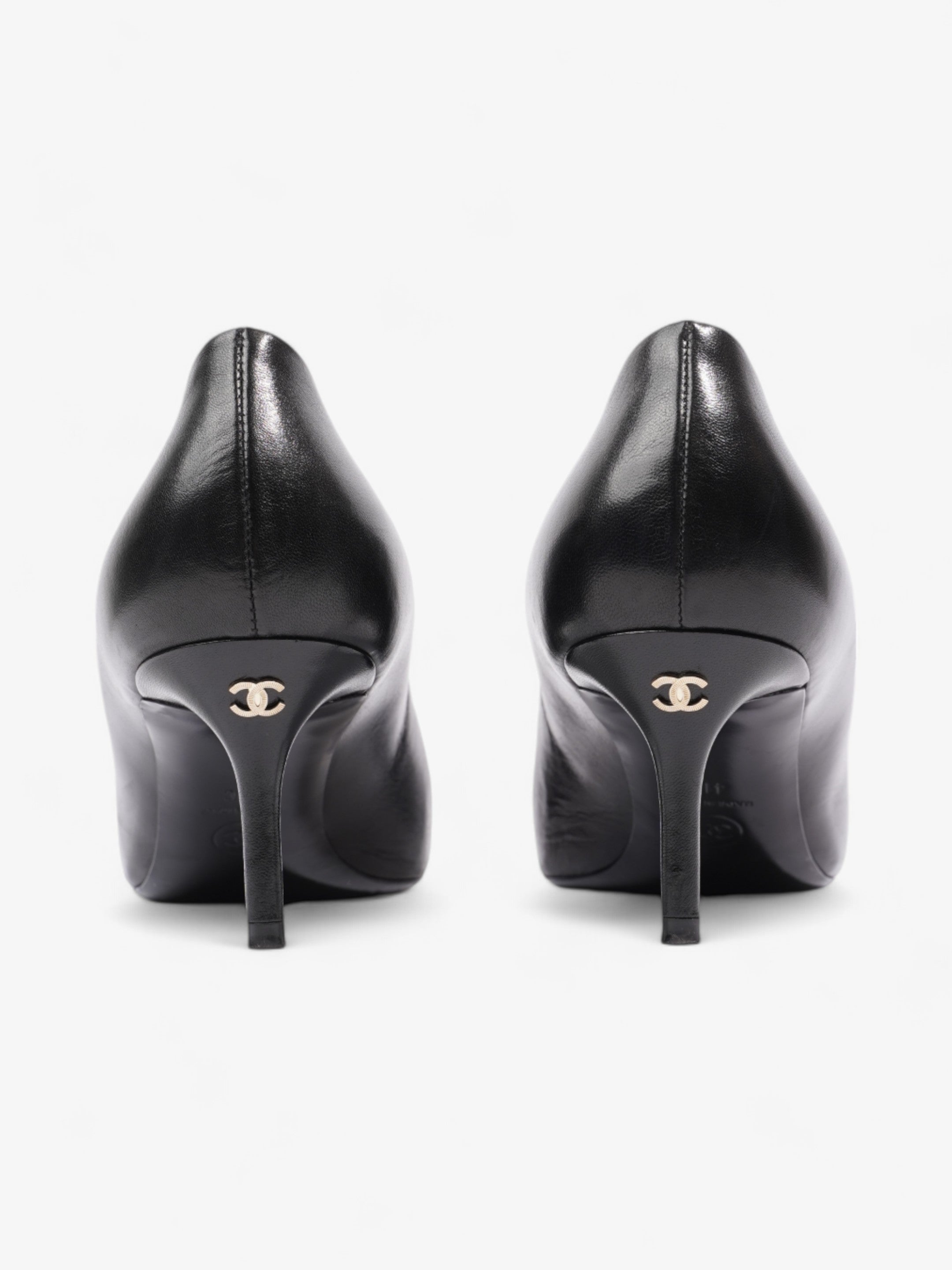 Chanel Pointed Heel 65mm Black Leather EU 41 UK 8