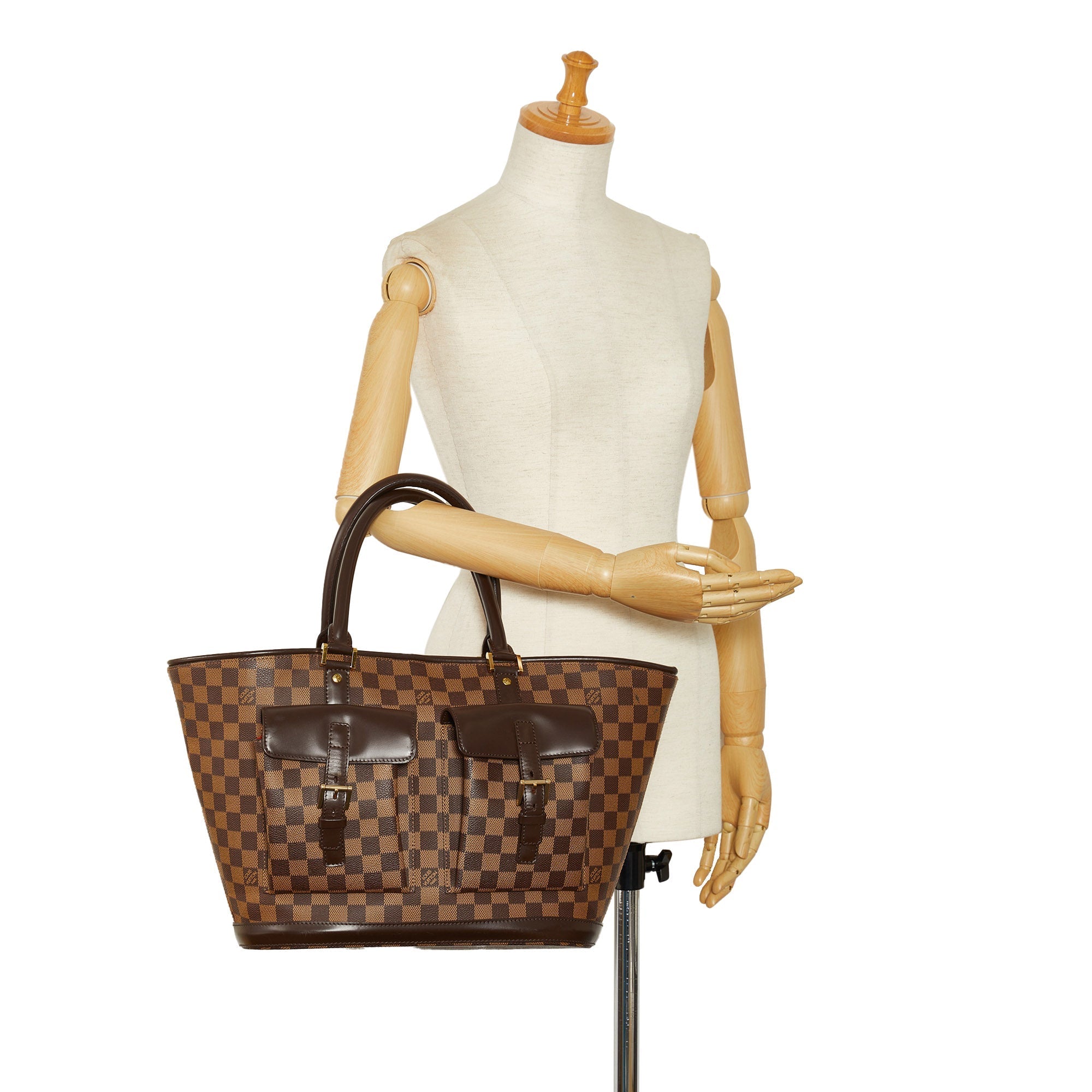 Brown Louis Vuitton Damier Ebene Manosque GM Tote Bag