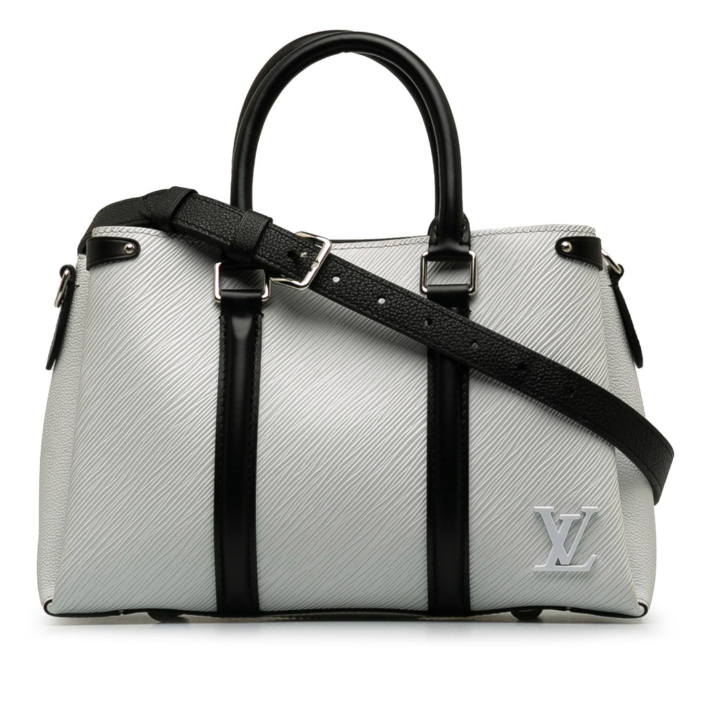 White Louis Vuitton Epi Soufflot BB Satchel