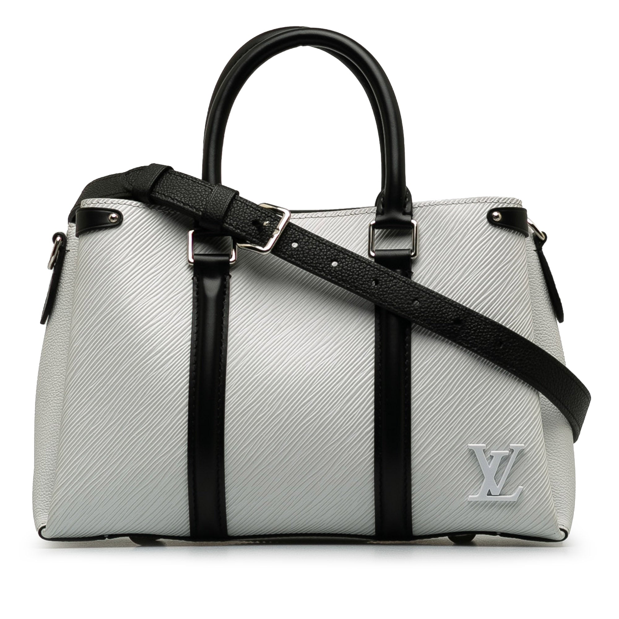 White Louis Vuitton Epi Soufflot BB Satchel