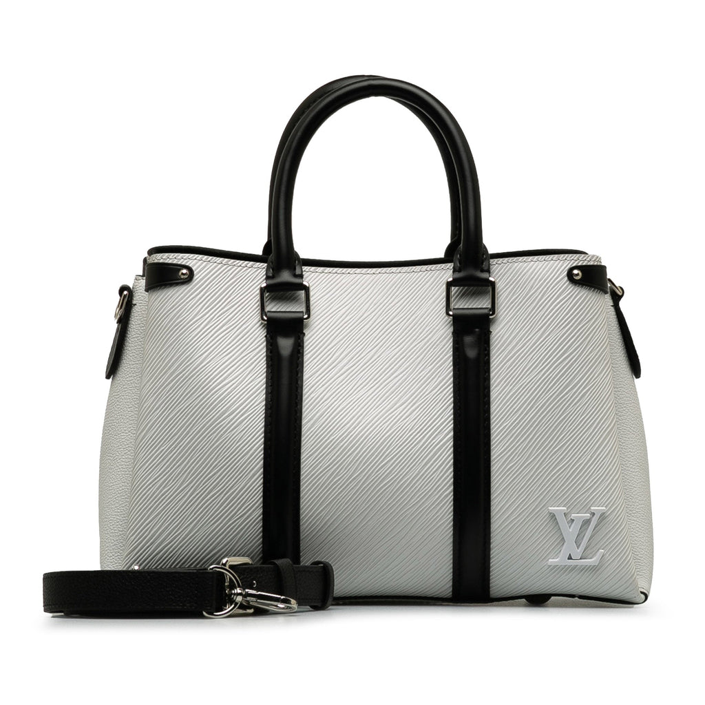 White Louis Vuitton Epi Soufflot BB Satchel
