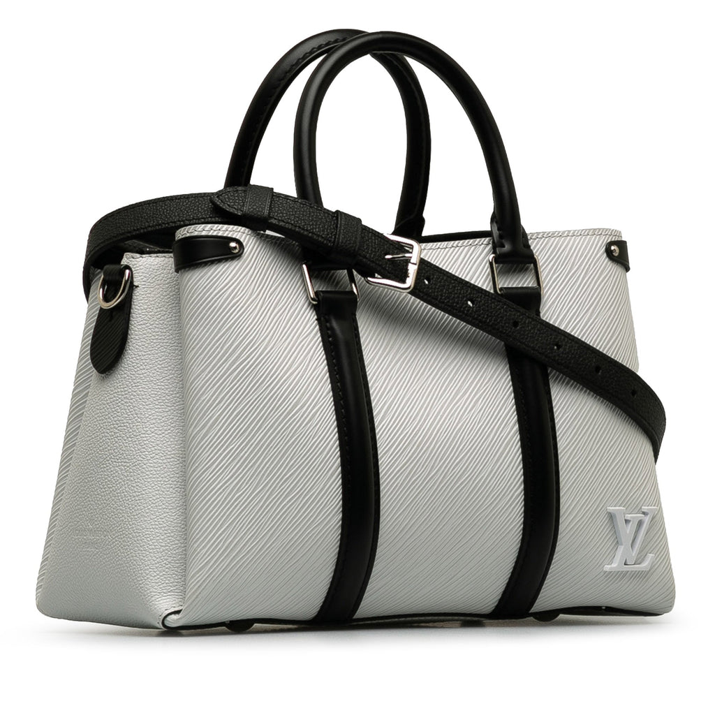 White Louis Vuitton Epi Soufflot BB Satchel