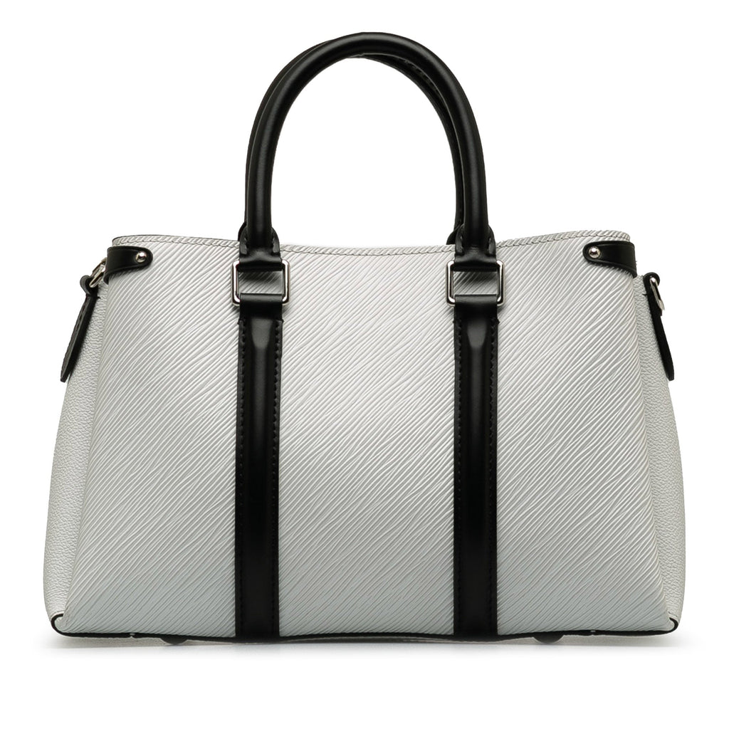 White Louis Vuitton Epi Soufflot BB Satchel