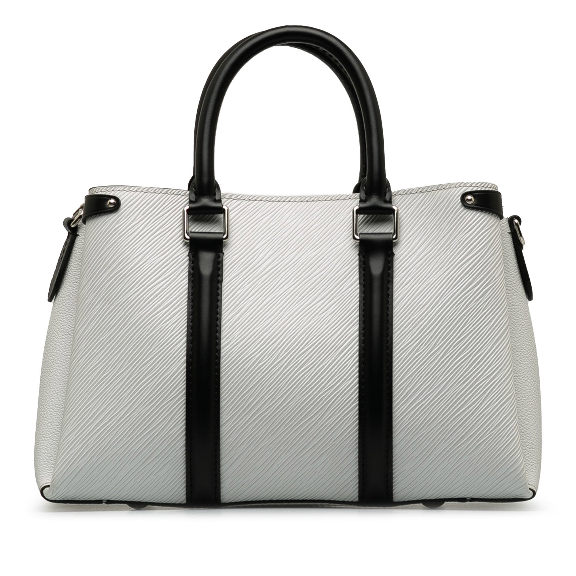 White Louis Vuitton Epi Soufflot BB Satchel