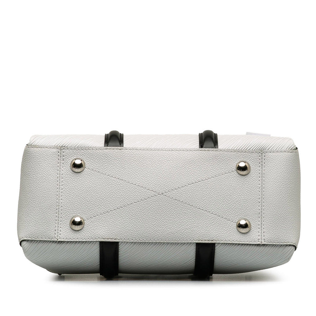 White Louis Vuitton Epi Soufflot BB Satchel
