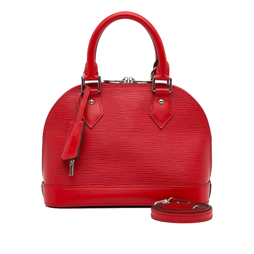 Red Louis Vuitton Epi Alma BB Satchel