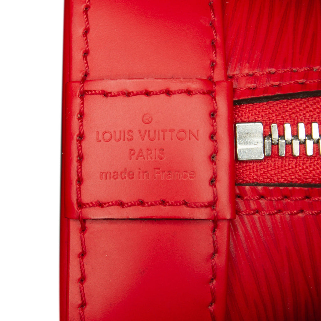 Red Louis Vuitton Epi Alma BB Satchel