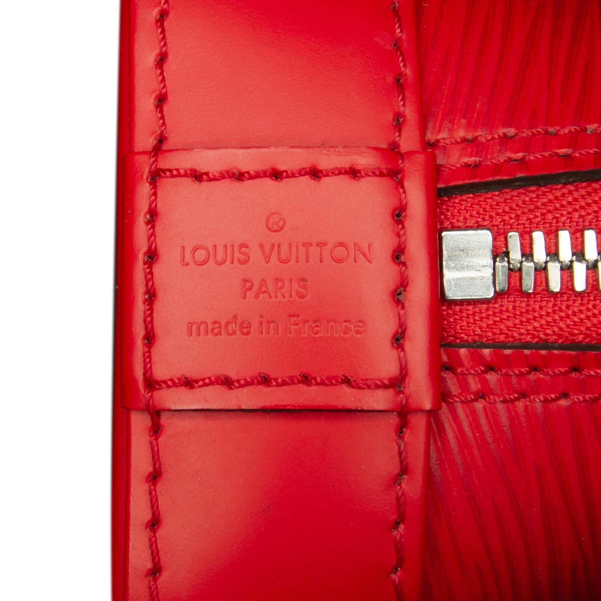 Red Louis Vuitton Epi Alma BB Satchel