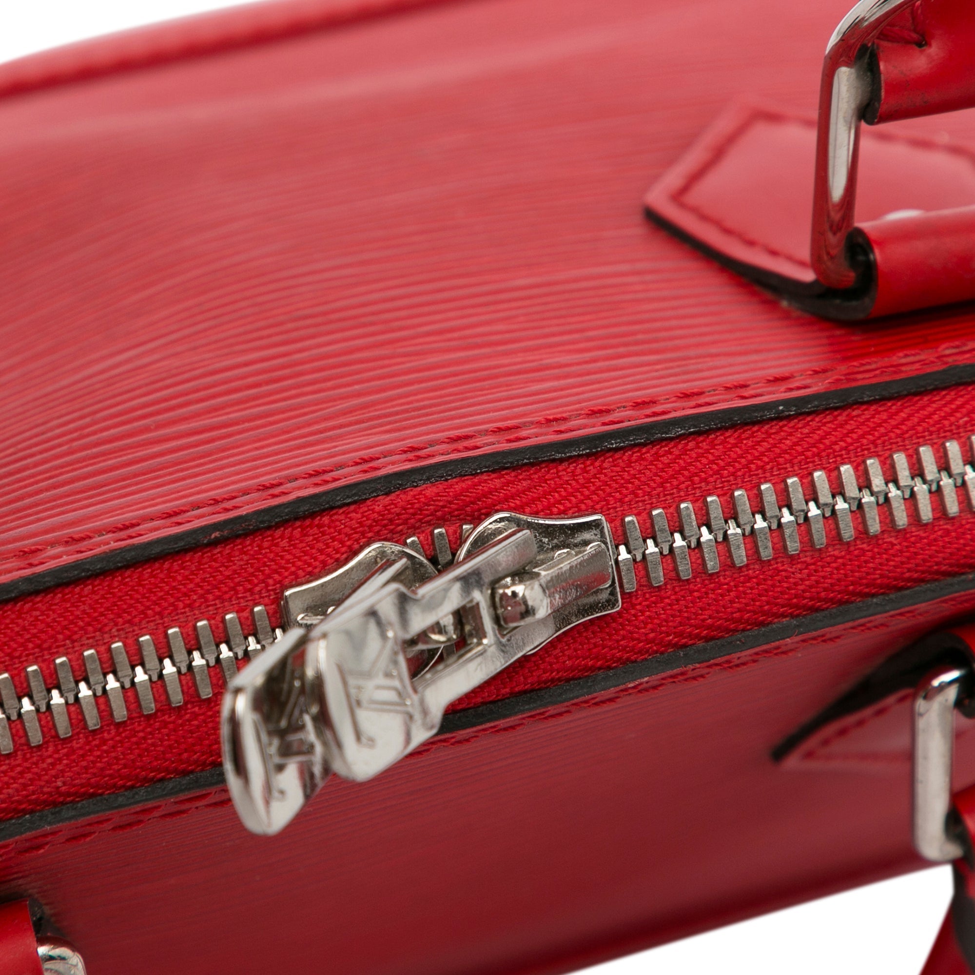 Red Louis Vuitton Epi Alma BB Satchel