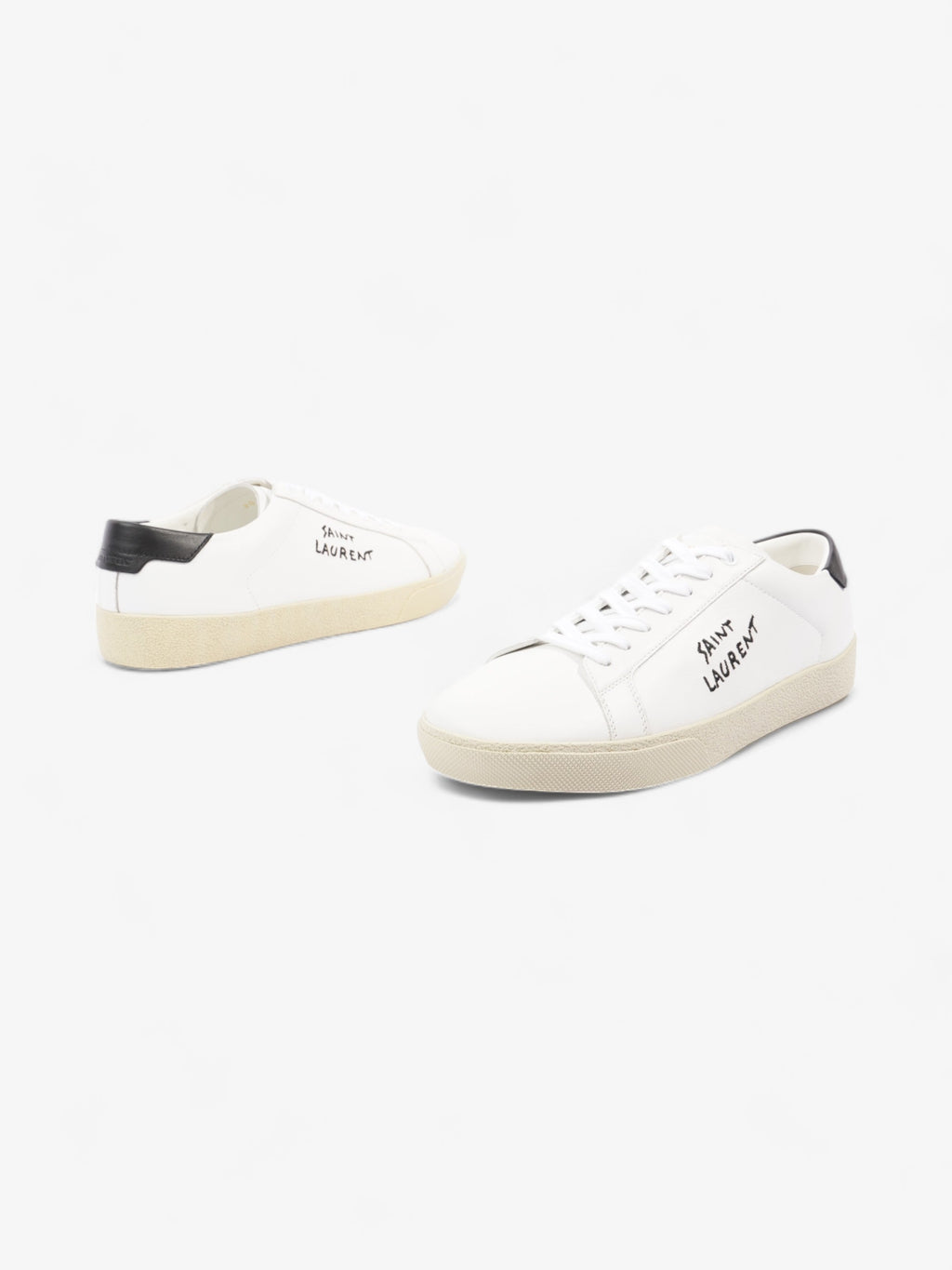 Saint Laurent Court Classic White / Black Leather EU 41 UK 8