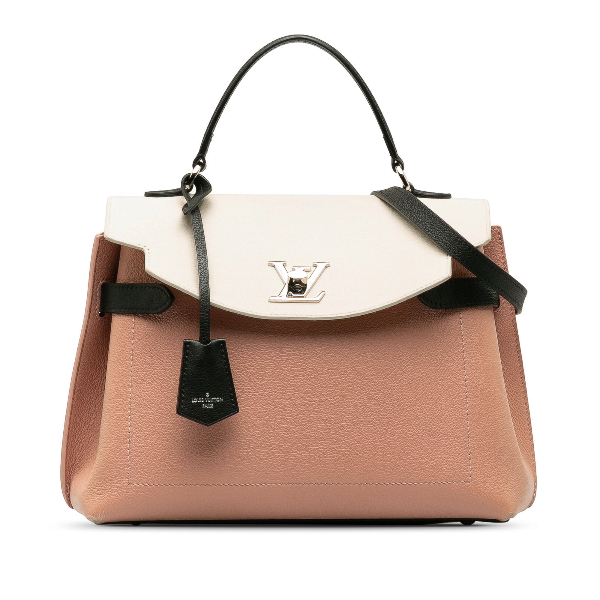 Pink Louis Vuitton Lockme Ever MM Satchel
