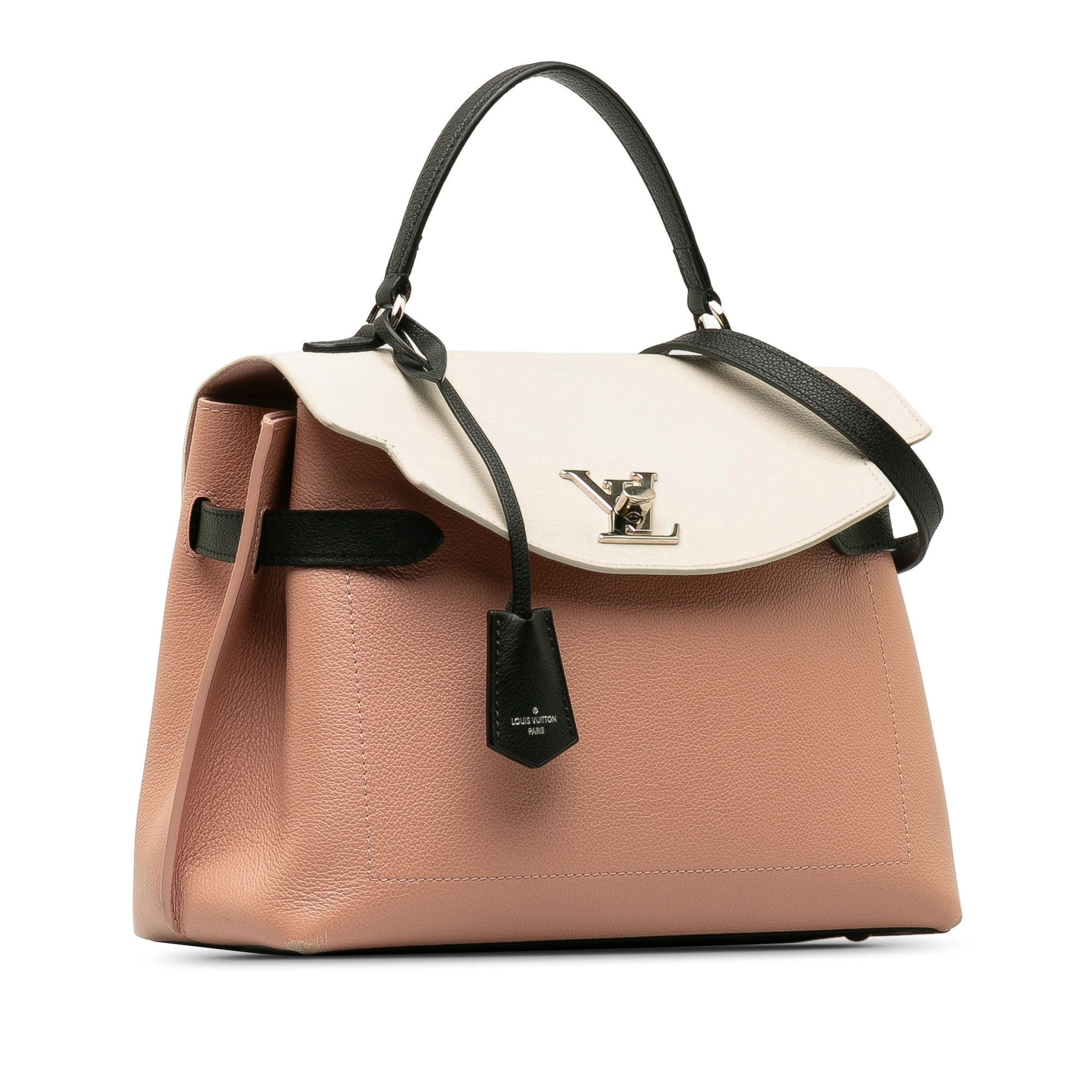Pink Louis Vuitton Lockme Ever MM Satchel